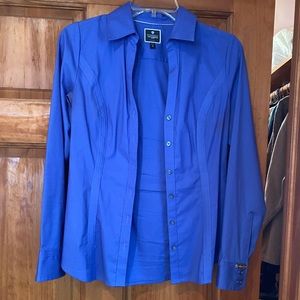 XS express the essential shirt in blue. Worn twice